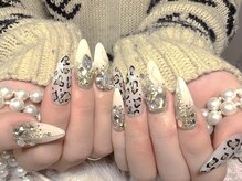 モアネイル 新宿/ワンホンネイル/持ち込み/豹柄