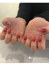 エヌーク バイ ブラウン(enurk by Brown)/ハートホロ★埋め込みネイル