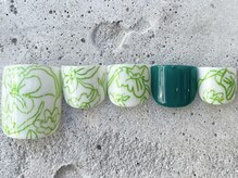 フリークネイル(FREAK Nail)/らくがきフラワーFOOT ¥12000