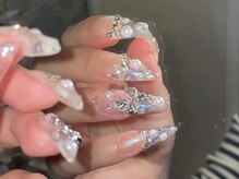 ジェミーネイル エビス(Jemiy nail ebisu)/クリアオーロラビジューフレンチ