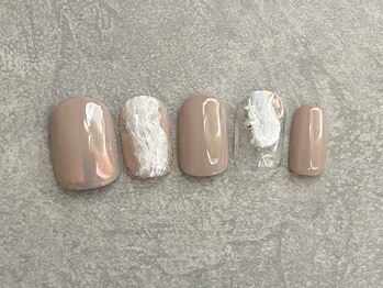 カラネイル 南森町店(calla nail)/オーロラ×漆喰アート