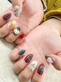 ３Dクリスマスネイル