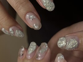 シルバーニュアンスネイル