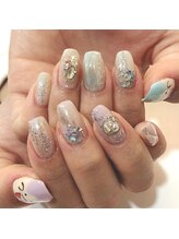 グラマラス アンジェアイ 荻窪店(glamourous ange eye)/シャーベットカラーネイル