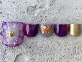 パープルフラワーFOOT ¥12000