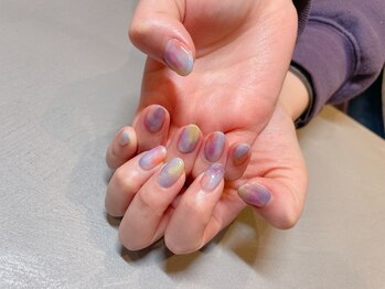 アトリエ ツメ(atelier TsuMe)/ニュアンスネイル/水彩/タイダイ