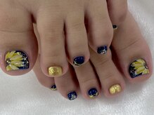 ディーネイル 池袋(D-nail)/【山崎】ひまわりネイル