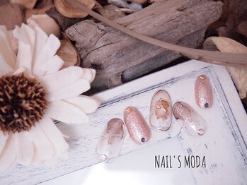 ネイルズ モダ(NAIL'S MODA)/3月定額デザイン/ニュアンスnail