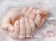 エンジェルネイルサロン(Angel nail salon)/ハートXラメグラXストーン