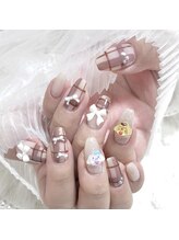 ミニョン(Minyon)/秋ネイル☆ブラウンチェック