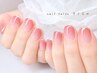 【人気No.1】カラーグラデーション＋ラメライン【華奢で女性らしい手元に!】