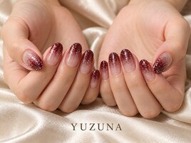ボルドーラメグラデネイル