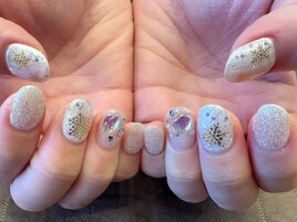 雪の結晶×ビジュー