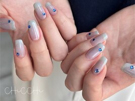 シンプルネイル◇ラインストーン