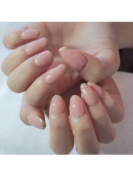 ネイル アロンカ(Nail Alonka)/先端ラメライン ¥5000
