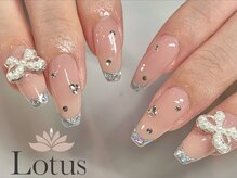 ロータス ネイルアンドアイラッシュ(Lotus)/ガラスフレンチネイル