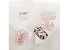 グラティフィー なかもず店(gratify)/【大人可愛いレオパードネイル】