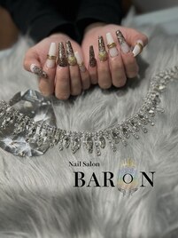 キラキラ冬ネイル