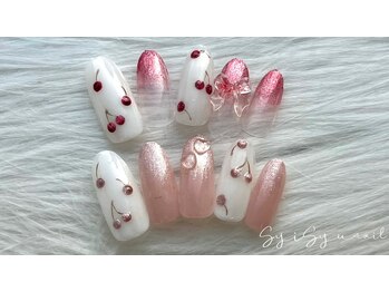 ネイルアンドアイラッシュ シシュ なんば本店(nail&eyelash SyiSyu)/さくらんぼネイル