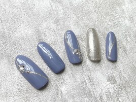 冬ブルーネイル