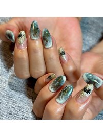 大理石風ネイル