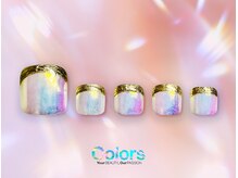 カラーズ荻窪 ネイルラウンジ(Colors Ogikubo Nail Lounge)/オーロラ×ミラーフレンチ