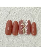 プルミエ ネイル(Premier Nail)/定額お花ホロ！パールカラー