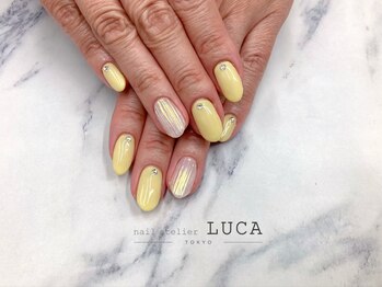 ネイルアトリエルカ(nail atelier LUCA)/W-578 プリーツオーロラネイル