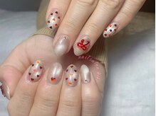 キヒ 巣鴨店(Kihi)/春ネイル/ハートドット/リボン/
