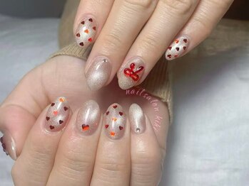 キヒ 巣鴨店(Kihi)/春ネイル/ハートドット/リボン/