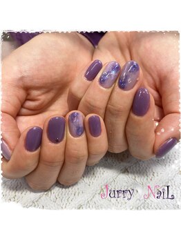 ジュリーネイル 所沢店/パープルマーブル