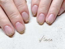 イハナ(ihana)/フレンチ＊シンプルミラーネイル
