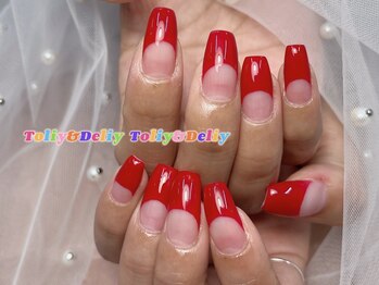 トリー アンド デリー(Toliy&Deliy)/セクシーなレッドフレンチネイル
