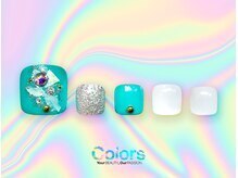 カラーズ荻窪 ネイルラウンジ(Colors Ogikubo Nail Lounge)/ターコイズブルー×シェルアート