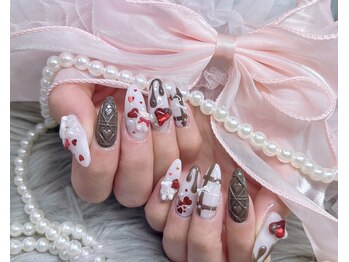 ネイル アリーズ セカンド(nail Allies 2nd)/バレンタインネイル カーリー