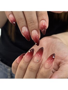 ネイルアトリエビー(nail atelier be’)/ボルドーグラデーション