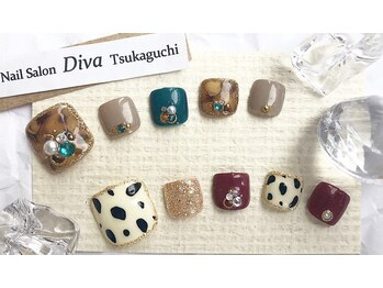ネイルサロンディーバ 塚口店(Diva)/Ｆｏｏｔアート10本込￥8100