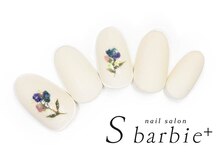 ネイルサロンエスバービー(nail salon S barbie)/最新ネイル８月ホワイトフラワー