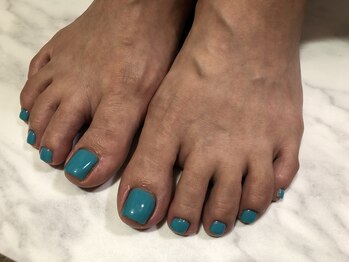 ネイルサロン ウノ 湘南平塚(UNO)/フット ターコイズネイル