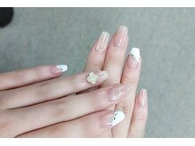 ネイルパキラ(nail pachira)/大理石×フレンチ