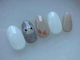 シンプルキャラネイル