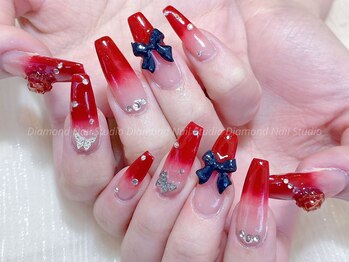 ダイアモンドネイルスタジオ 新宿店(Diamond Nail Studio)/チップ長さだし10本デザイン
