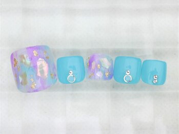 ネイルサロン あかねいろ/春夏フットネイル ニュアンス