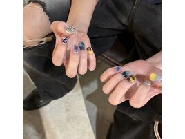 メンズネイル　ニュアンスネイル
