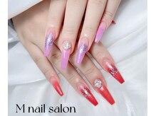 Mネイル/ピンクパープル|グラデーション