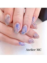 アトリエ エムシー 新富町(Atelier MC)/マーブルミラーネイル