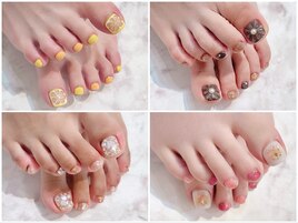 ＃夏ネイル　＃フットネイル
