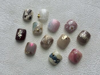 ニコリー 岡本店(NICORY)の写真/落ち着いた空間の中でおくつろぎ頂けます♪フットのサンプルデザイン豊富かつトレンドのデザインも提案中♪