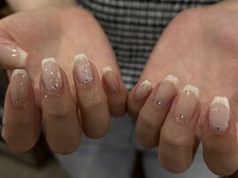 レースネイル×フレンチネイル