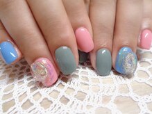 アミュリー ネイル アトリエ(Amury nail atelier)/ヴィンテージパステルカラー★